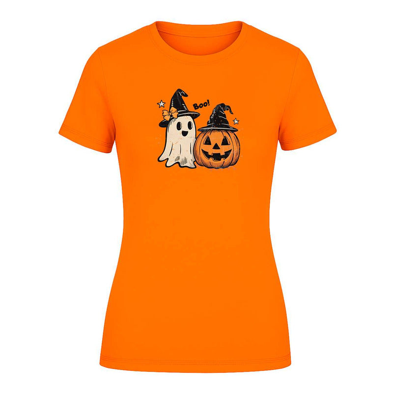 Playera "Fantasma y Calabaza Boo" Halloween - Dama