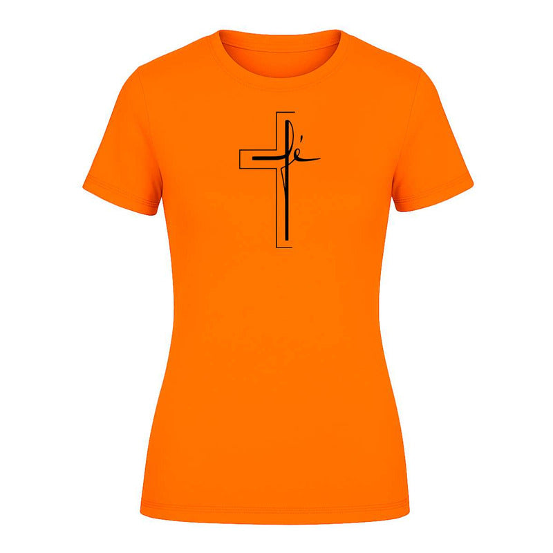 Playera "Cruz Fe" Minimalista - Dama
