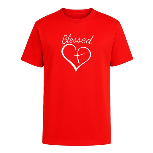 Playera "Blessed" Corazón con Cruz - Infantil