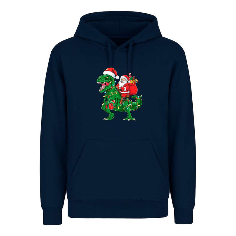 Sudadera Santa En T Rex Navideño Regalo Divertida Unisex
