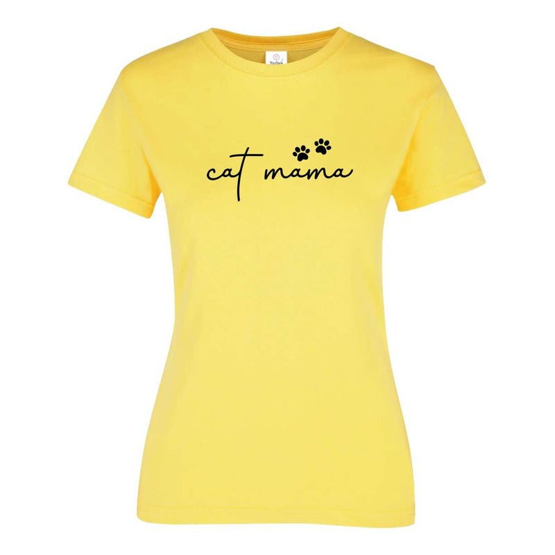 Playera "Cat Mama" Amante de los Gatos - Dama
