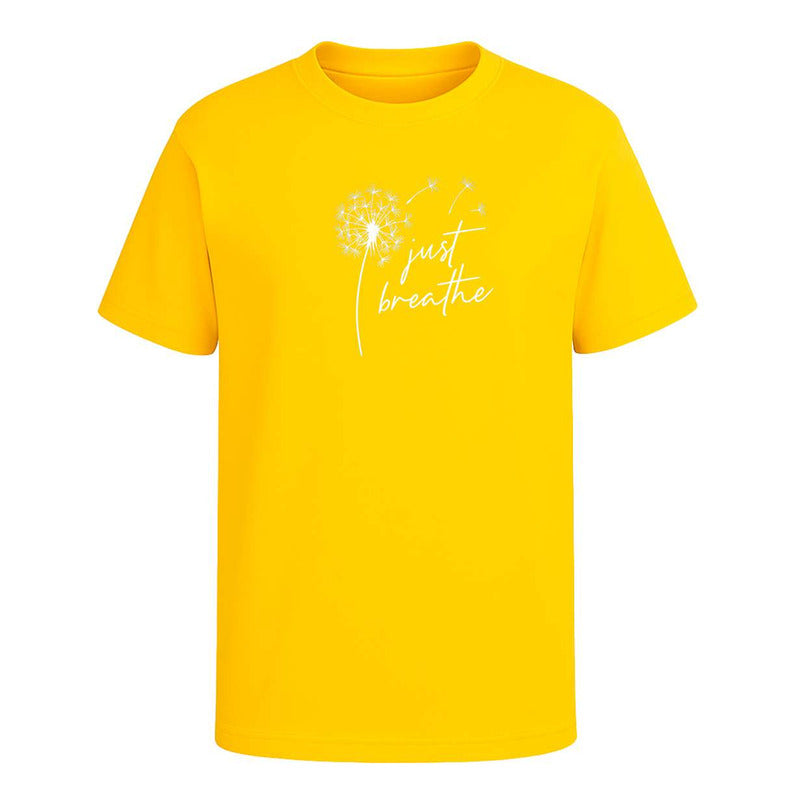 Playera Just Breathe Inspiración De Diario Motivación Unisex