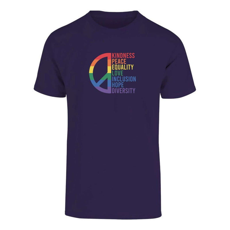 Playera Lgbt+ Orgullo Gay Paz Y Valores Unisex