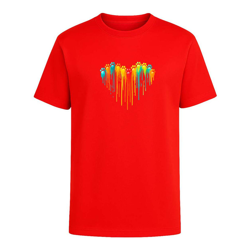 Playera "Corazón Huellitas" Mascotas - Hombre