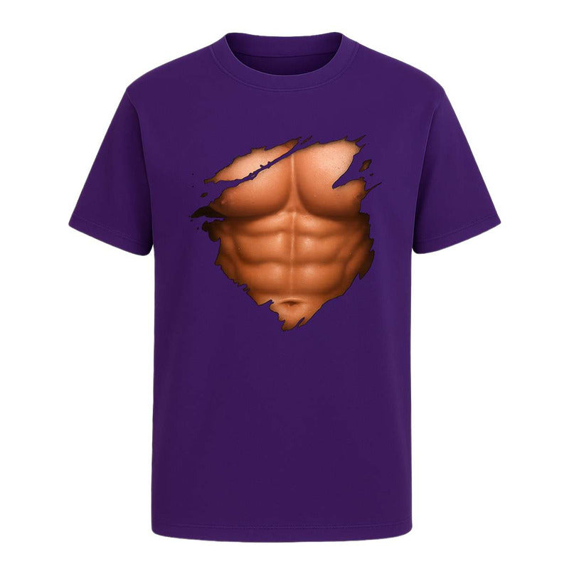 Playera "Abdomen Marcado" Efecto Rasgado - Infantil