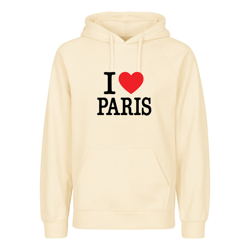 Sudadera Unisex I Love Paris Estilo Turístico Viaje Europa
