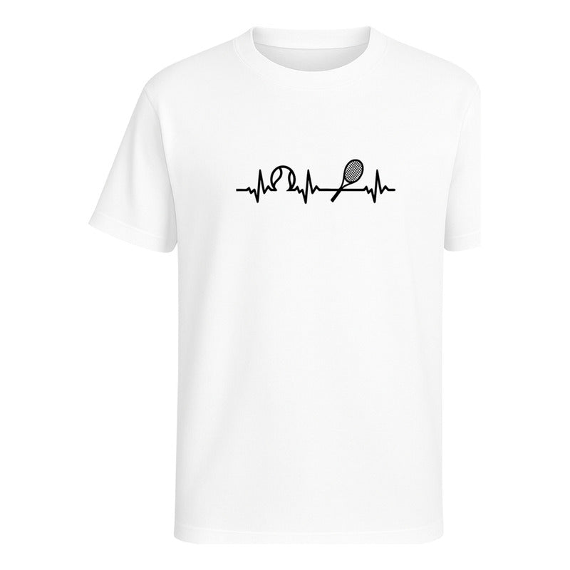 Playera Tennis Corazón Tenista Cardiograma Raqueta Unisex