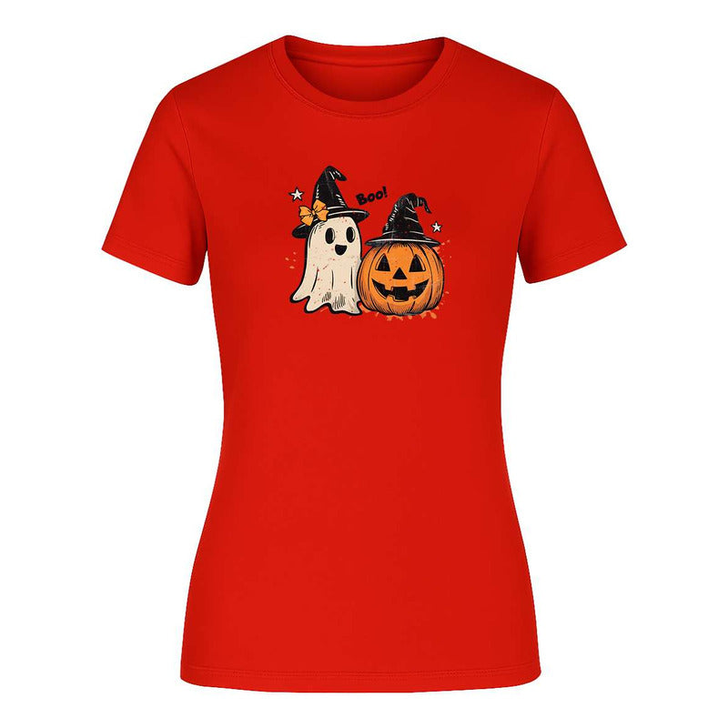 Playera "Fantasma y Calabaza Boo" Halloween - Dama