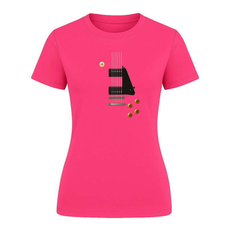 Playera "Guitarra Eléctrica" Rock Metal - Dama