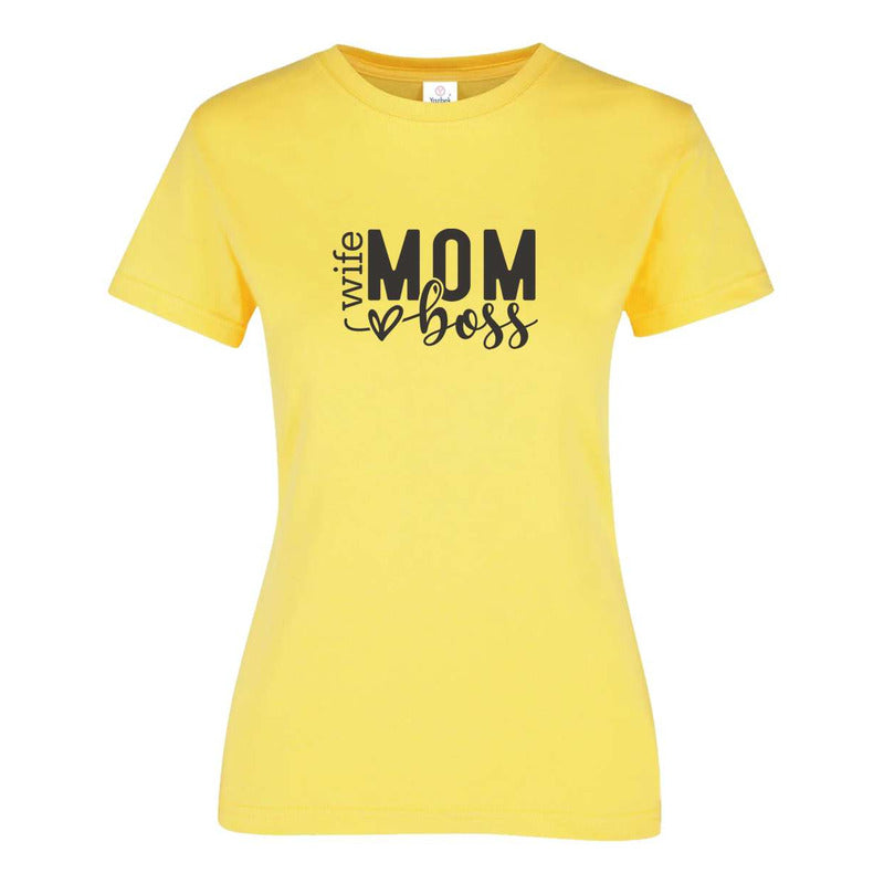 Playera Mamá Regalo Día Madres Wife Mom Boss Moda Casual
