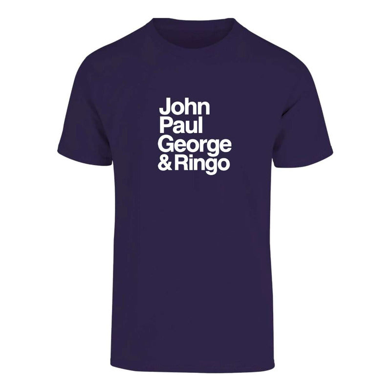 Playera Beatles John Paul George Ringo Fan Retro Música Pop