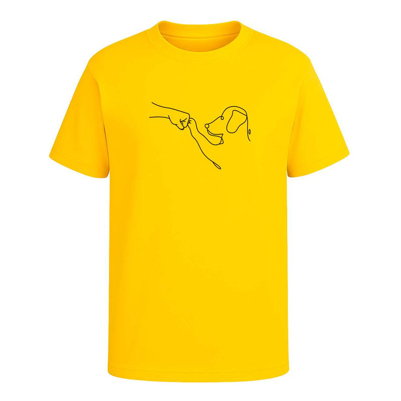 Playera "Perro Y Humano Line Art" - Infantil