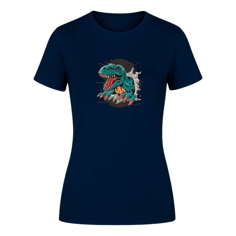 Playera "T-Rex Rasgando" Efecto Visual - Dama