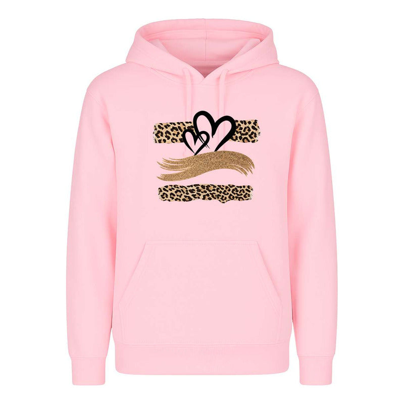 Sudadera Corazones Animal Print Leopardo Amor Regalo Unisex