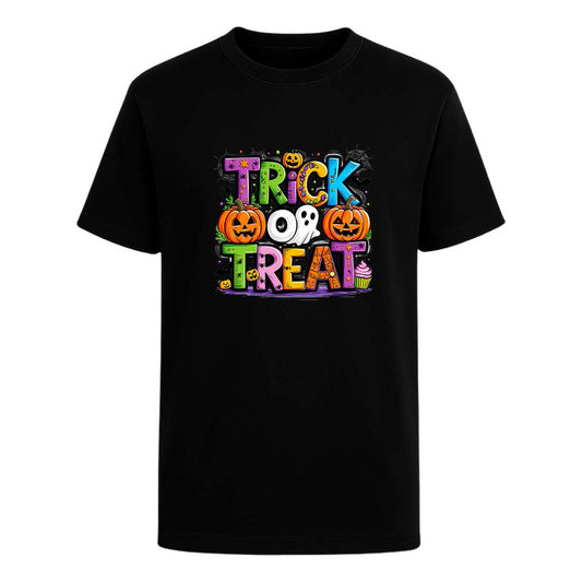 Playera Trick Or Treat Unisex Fantasma Y Calabazas Halloween