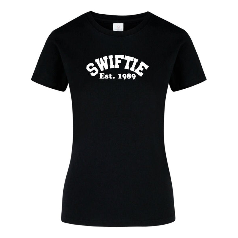 Playera KreaLab de Taylor Swift Swiftie Est. 1989 para damas, camiseta moderna con diseño inspirado en la cantante.