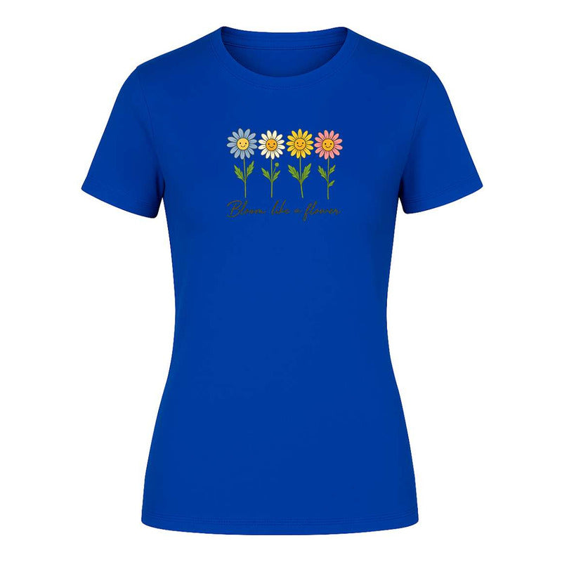 Playera "Bloom Like A Flower" Floral - Dama