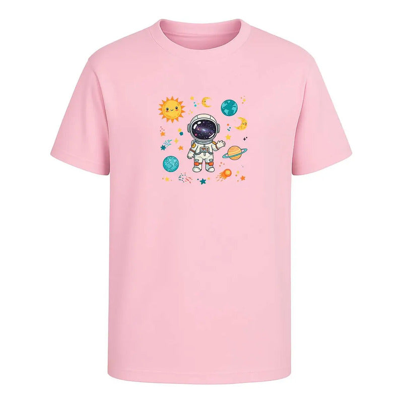 Playera Astronauta Kawaii Sistema Solar Divertida Unisex