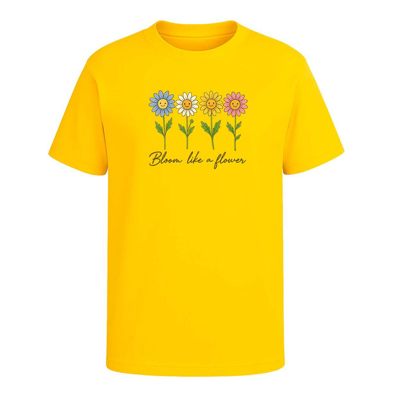 Playera "Bloom Like A Flower" Floral - Infantil