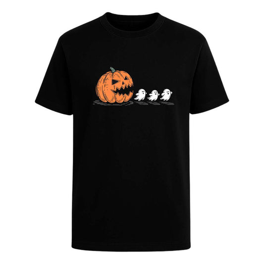 Playera Halloween Infantil Calabaza Fantasmas Estilo Pacman