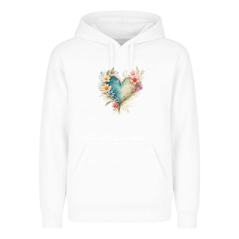 Sudadera Corazón Floral Acuarela Amor Regalo Cute Infantil
