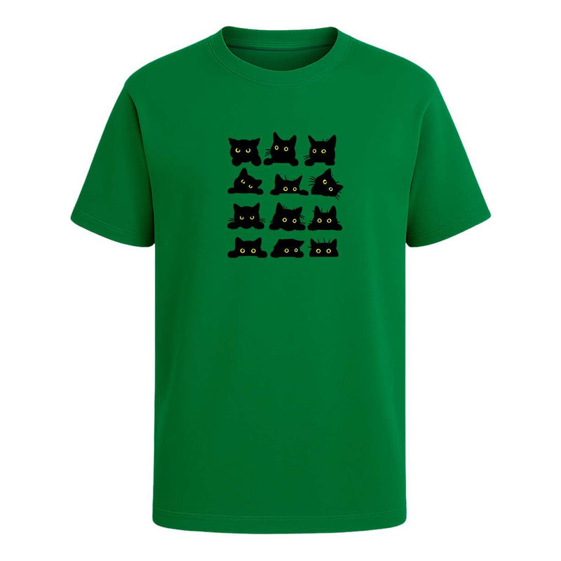 Playera Gatos Caritas Kawaii Divertida Regalo Unisex