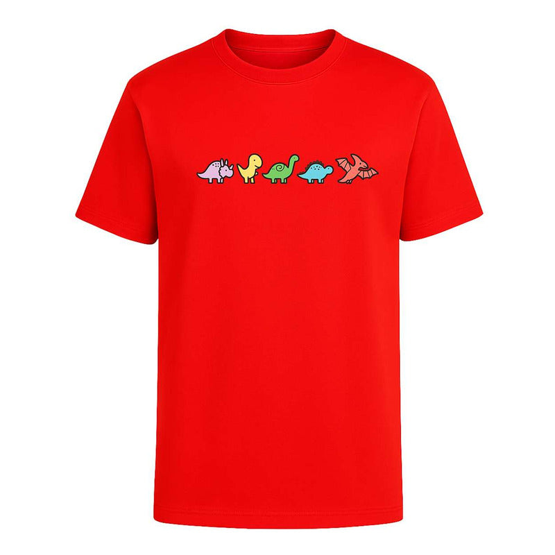 Playera "Dinosaurios Kawaii" Minimalista - Hombre