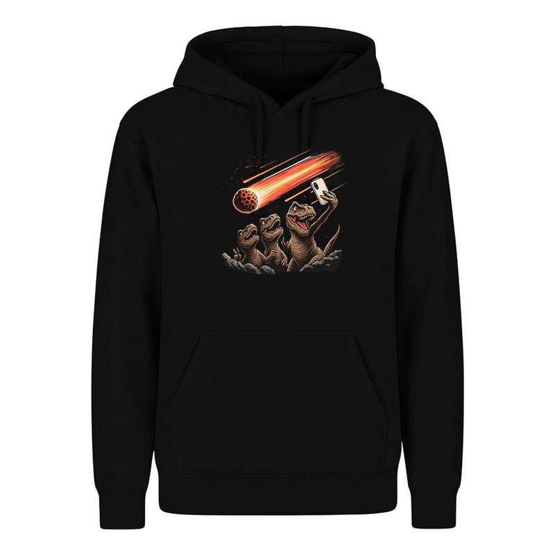 Sudadera Dinosaurios Selfie Con Meteorito Broma Humor Unisex