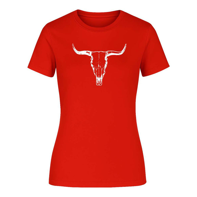 Playera "Calavera Toro Longhorn" Vaquera - Dama