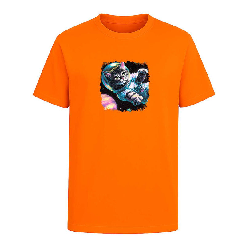 Playera Gato Astronauta Galaxia - Infantil