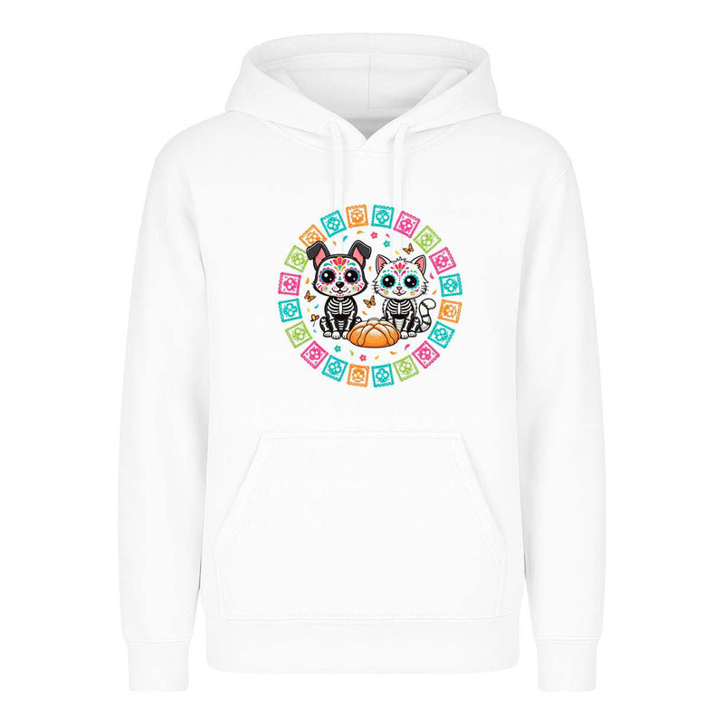 Sudadera Gato Y Perro Día De Muertos Pan De Muerto Kawaii