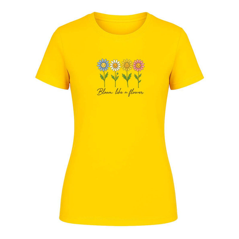 Playera "Bloom Like A Flower" Floral - Dama