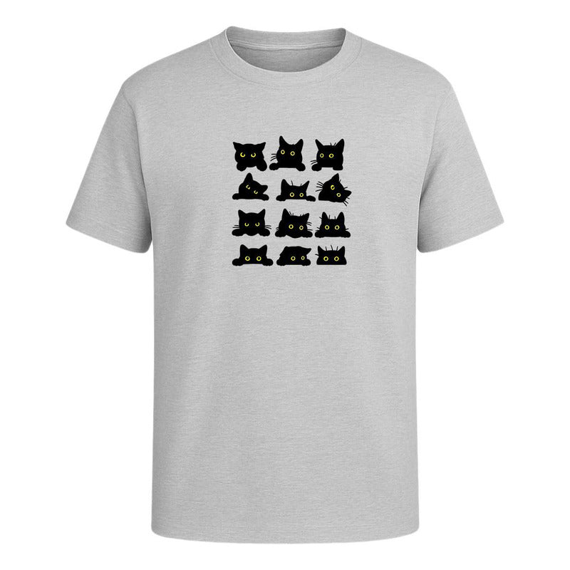 Playera Gatos Caritas Kawaii Divertida Regalo Unisex