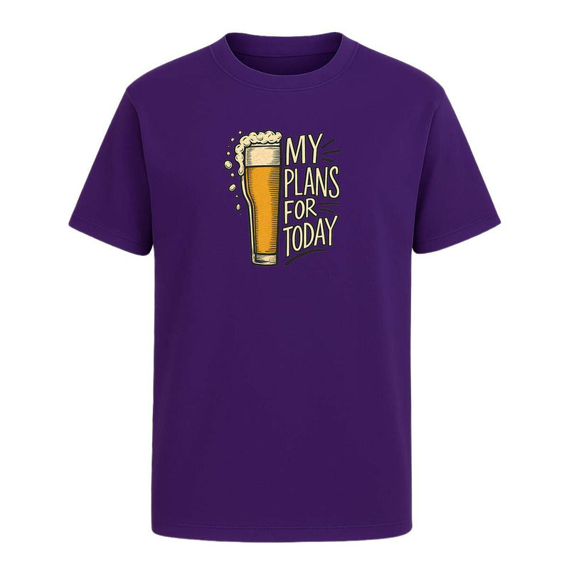 Playera My Plans For Today Cerveza Fiesta Humor Unisex