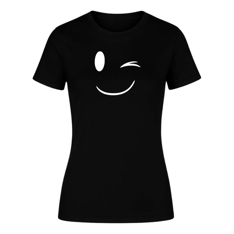 Playera "Emoji Guiñando Ojo" - Dama