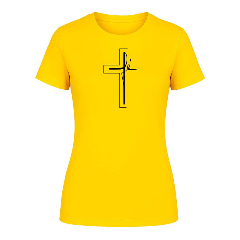Playera "Cruz Fe" Minimalista - Dama
