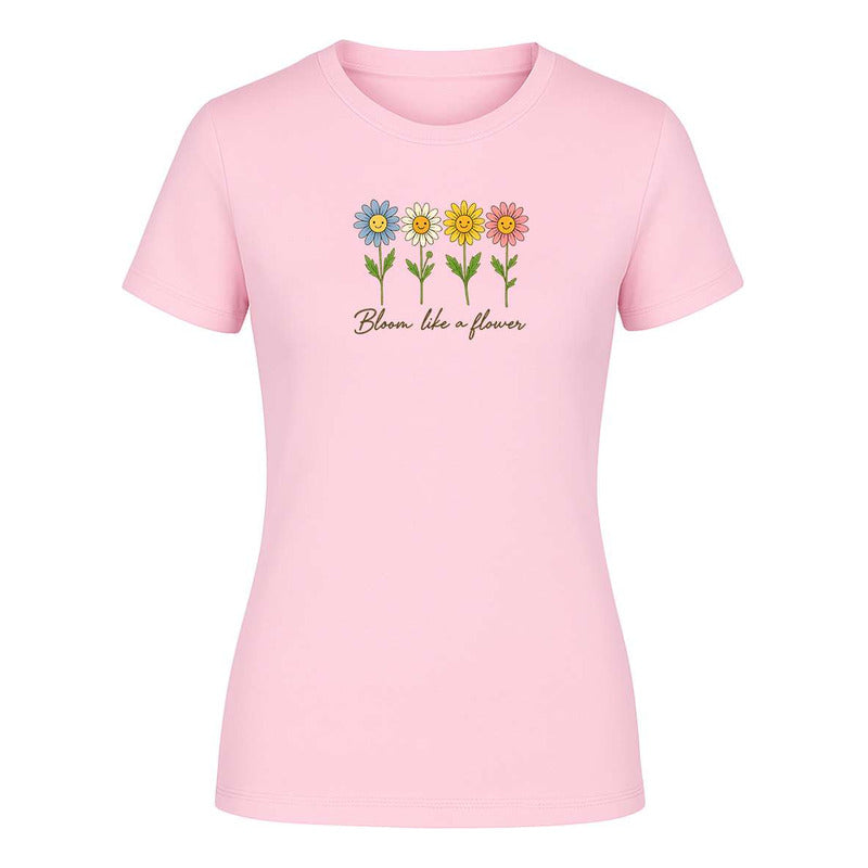 Playera "Bloom Like A Flower" Floral - Dama