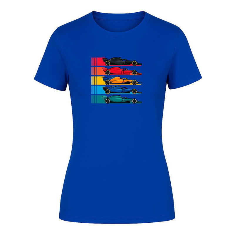 Playera "Autos de Carrera" Estilo Fórmula - Dama