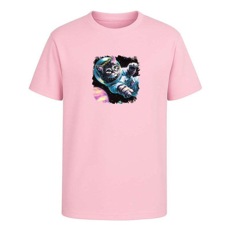 Playera "Gato Astronauta" Galaxia Acuarela - Hombre