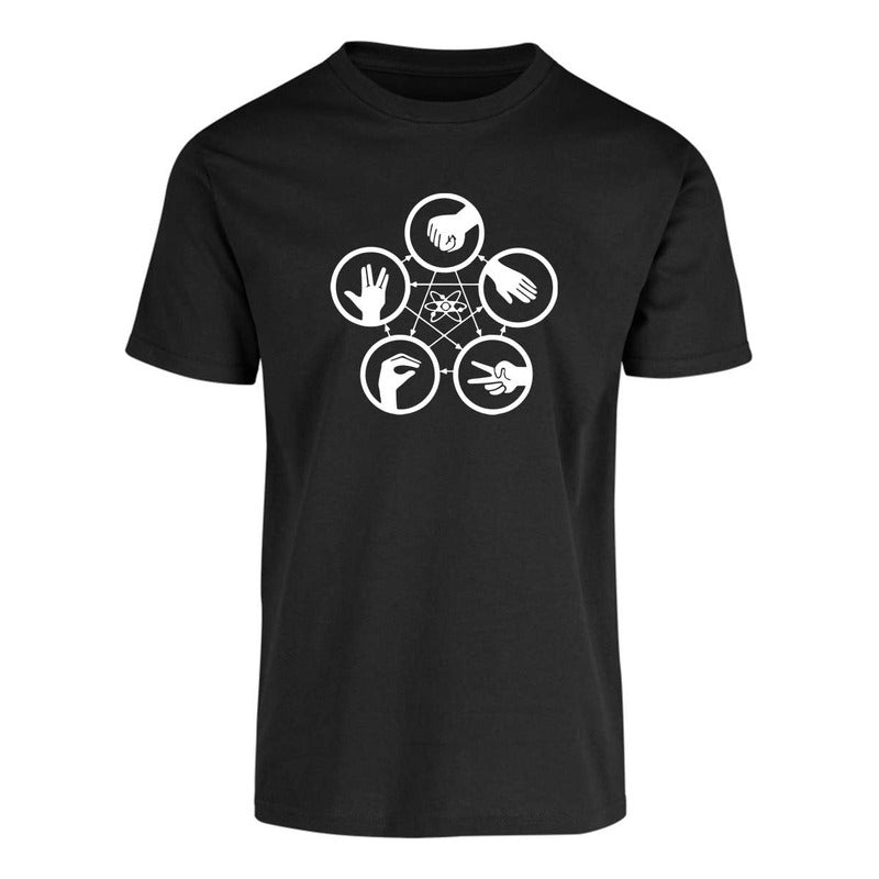 Playera Big Bang Theory Piedra Papel Tijera Unisex