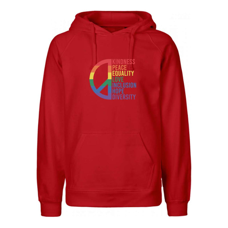 Sudadera Lgbt+ Orgullo Gay Paz Y Valores Hoodie Unisex