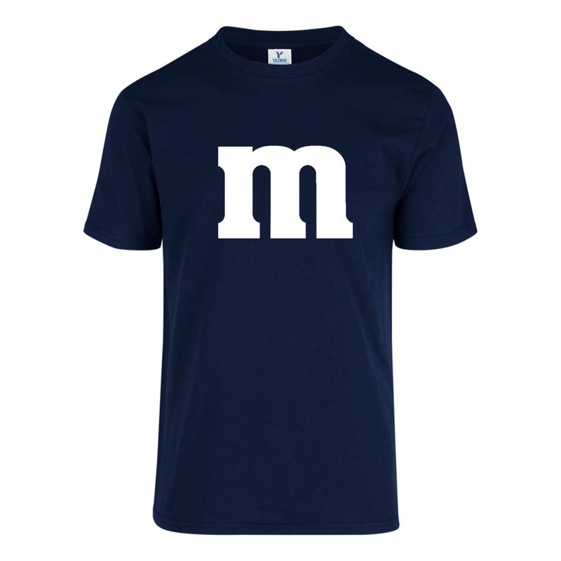 Playera KreaLab M&M para caballero, ropa nueva con diseño colorido, mostrada en la imagen sobre fondo neutro.