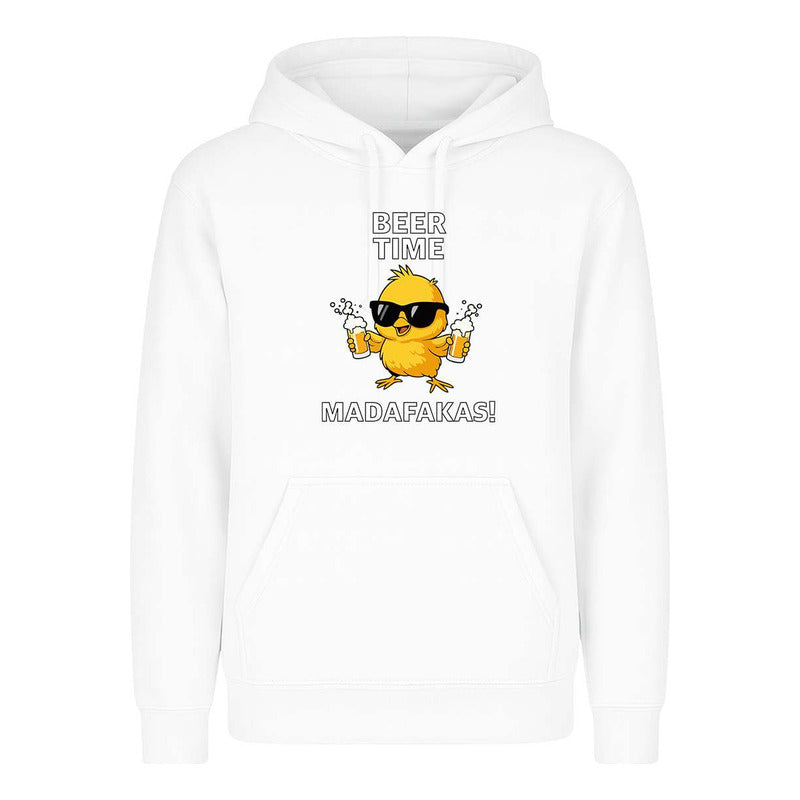 Sudadera Beer Time Madafakas Pollito Cerveza Broma Unisex