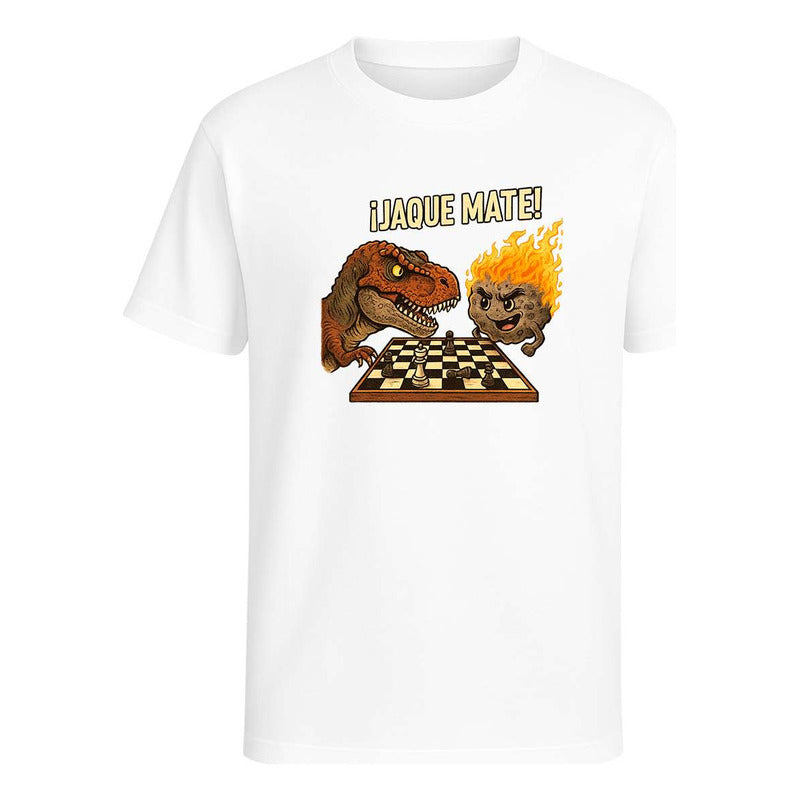 Playera "Jaque Mate" Dinosaurio vs Meteorito - Hombre