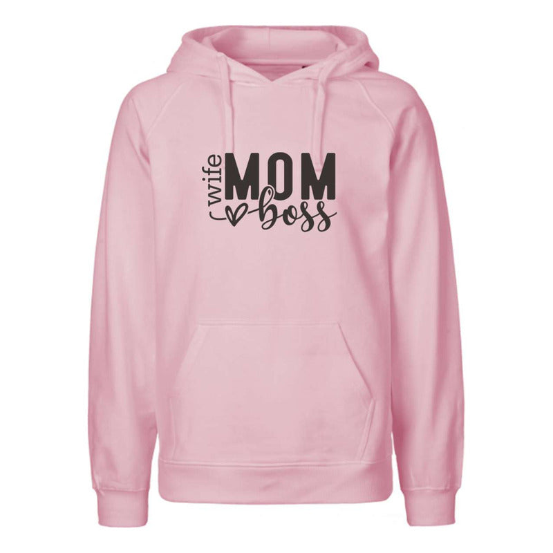 Sudadera Mom Wife Boss Con Corazón  Regalo Mamá Moderna
