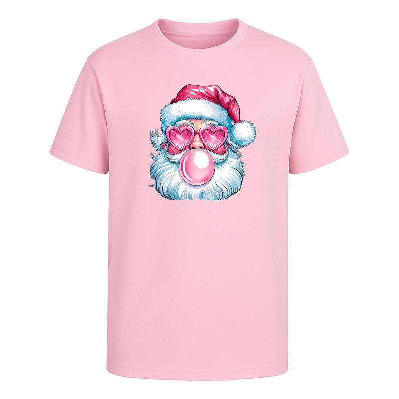 Playera Santa Cool Lentes Corazón Chicle Divertida Infantil