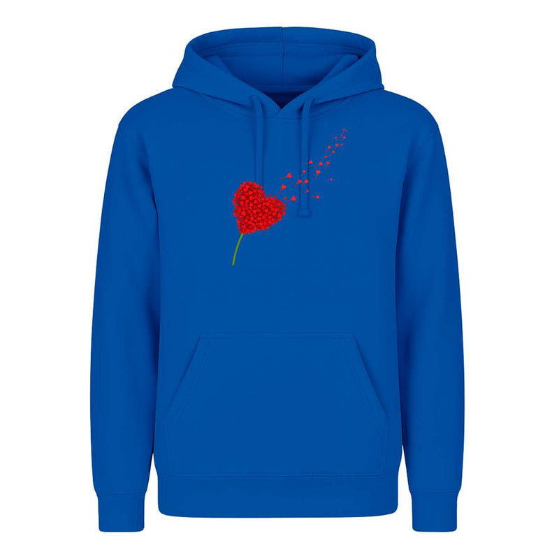Sudadera Corazón Flor Pétalos Amor Romántica Pareja Unisex