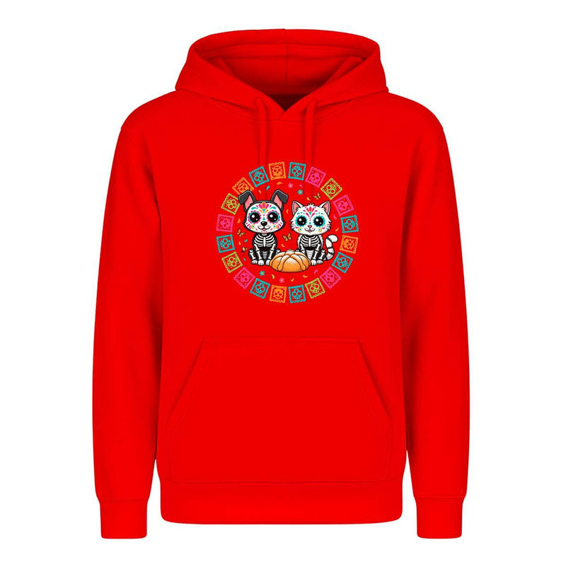 Sudadera Gato Y Perro Día De Muertos Pan De Muerto Kawaii