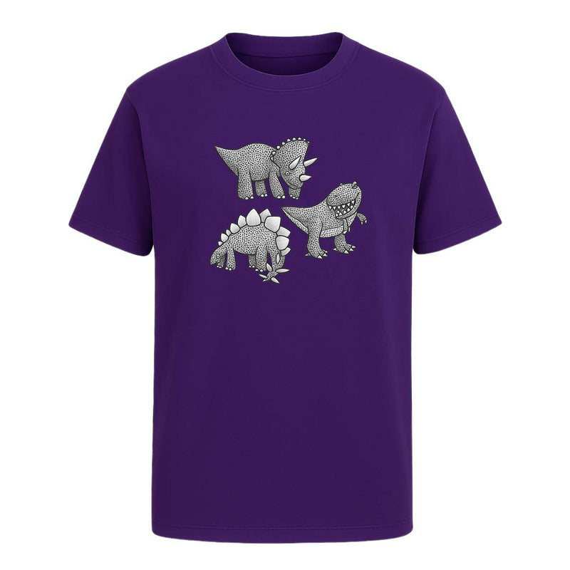 Playera "Dinosaurios" Triceratops Stegosaurio T-Rex - Hombre