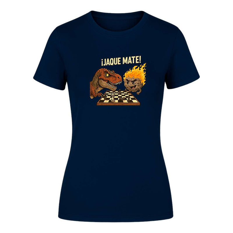 Playera "Jaque Mate" Dinosaurio vs Meteorito - Dama